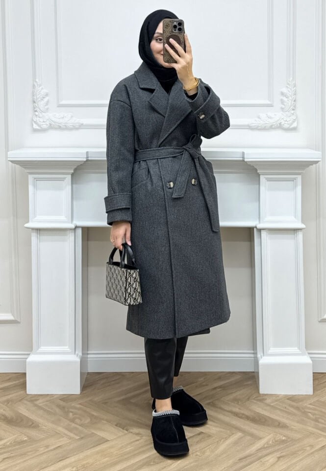 Quar Kaşe Kaban Antrasit