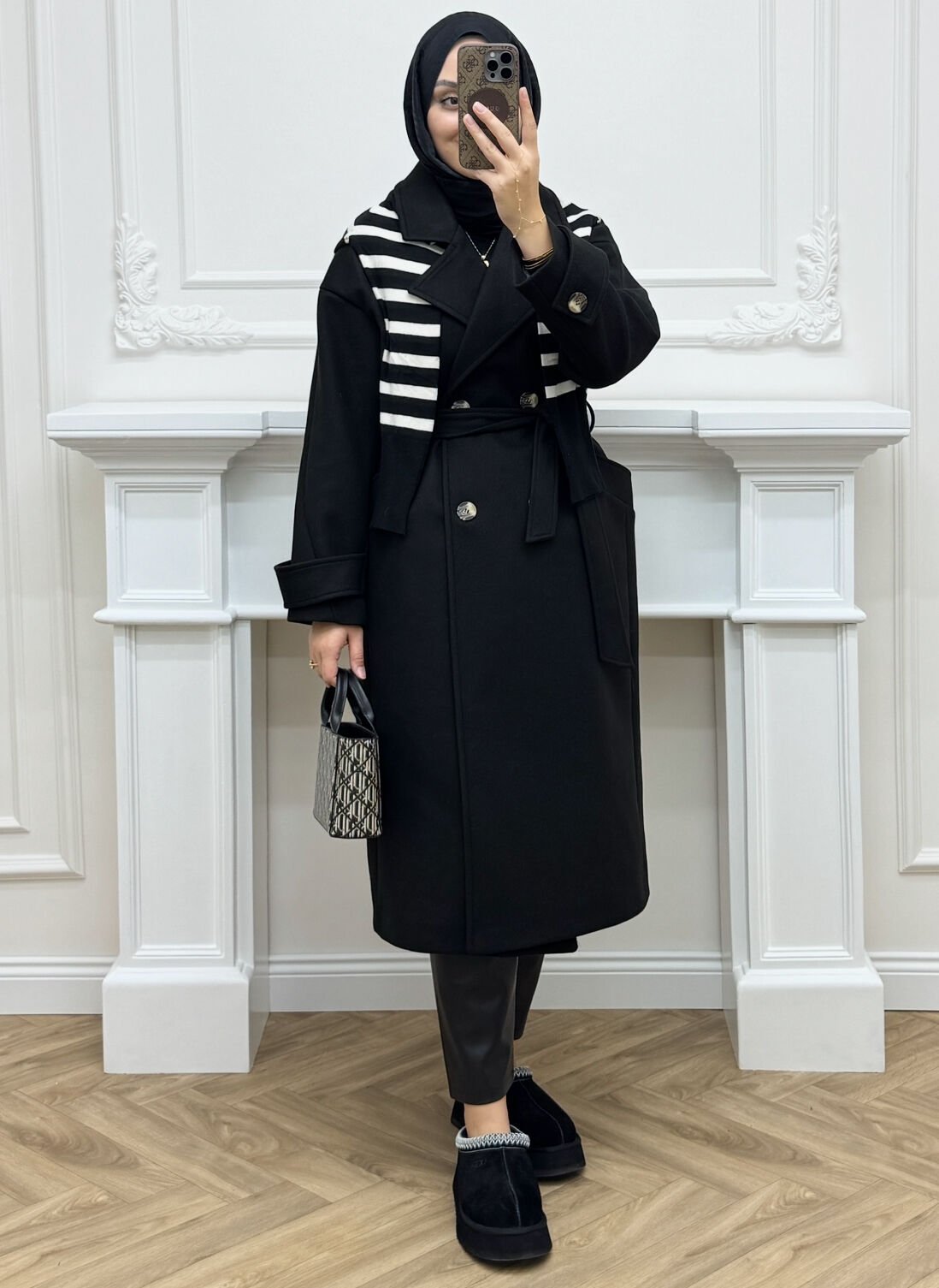 Quar Kaşe Kaban Siyah