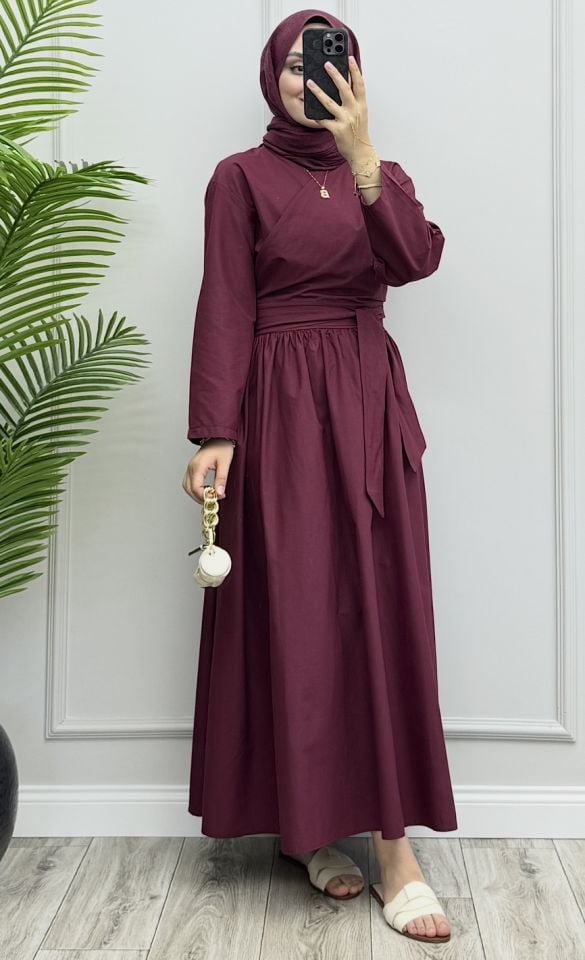 Monica Etekli Takım Bordo