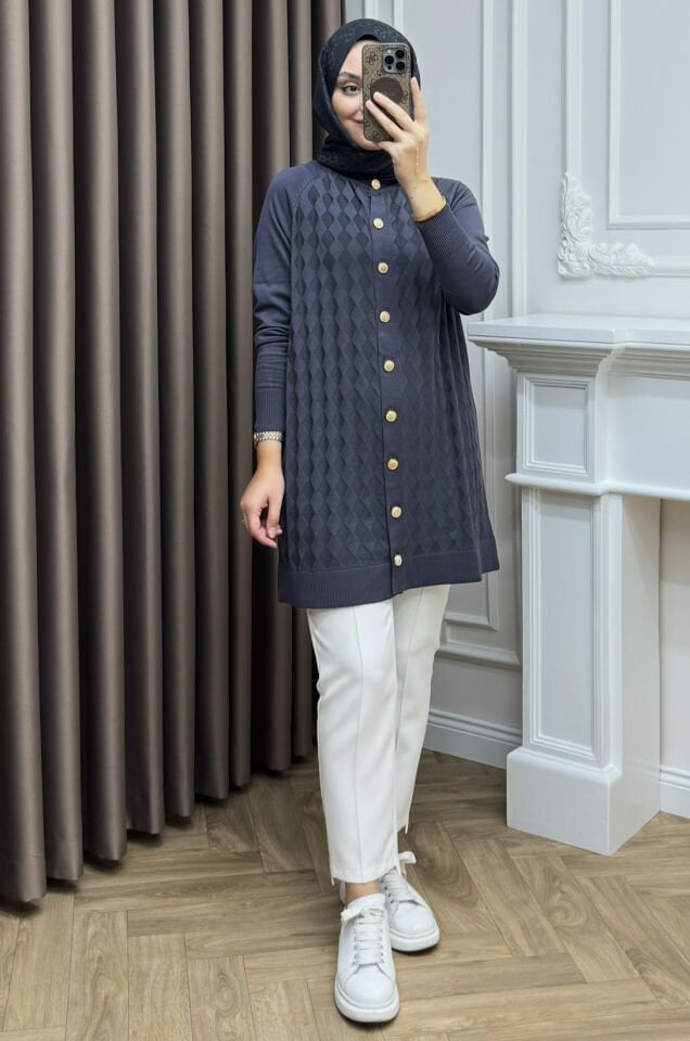 Moi Merserize Hırka Antrasit