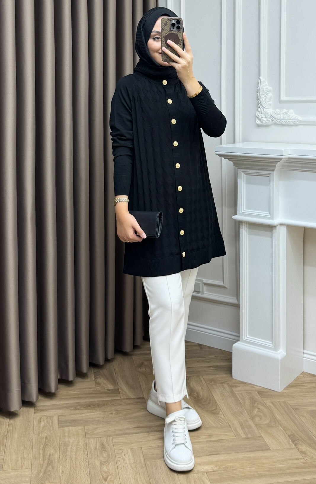 Moi Merserize Hırka Siyah