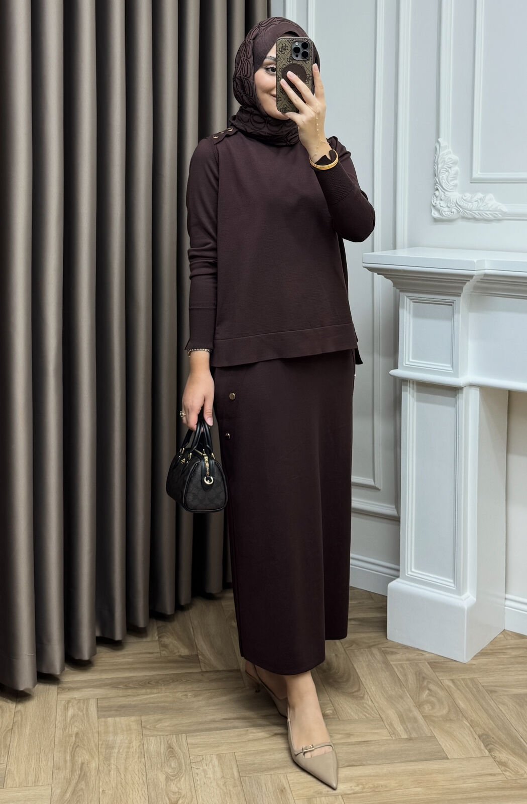 Penula Merserize Etekli Takım Kahve