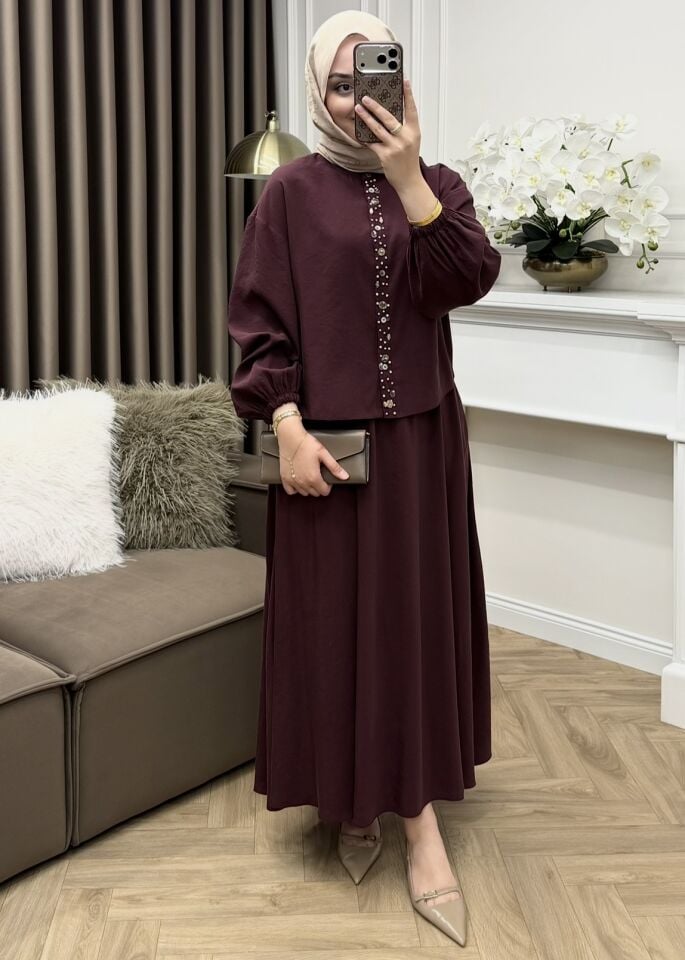Sisa Etekli Takım Bordo