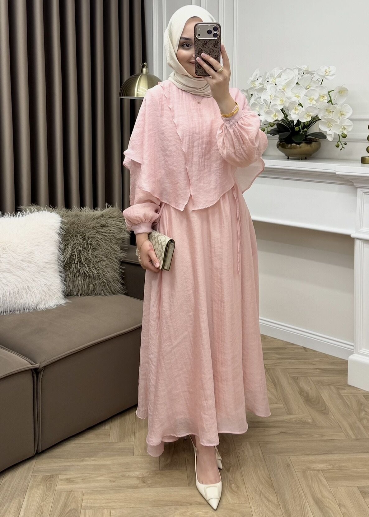Perry Vual Elbise Pembe