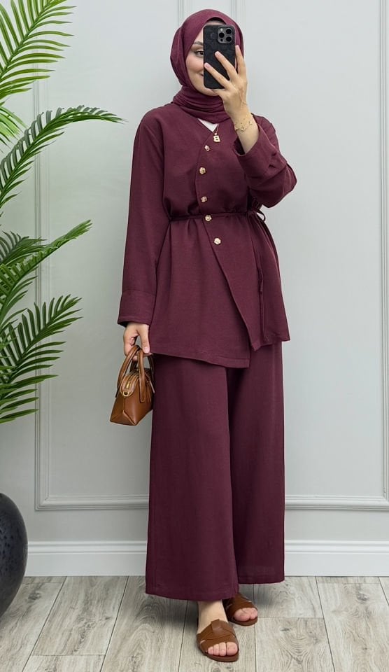 Nori Keten Takım Bordo