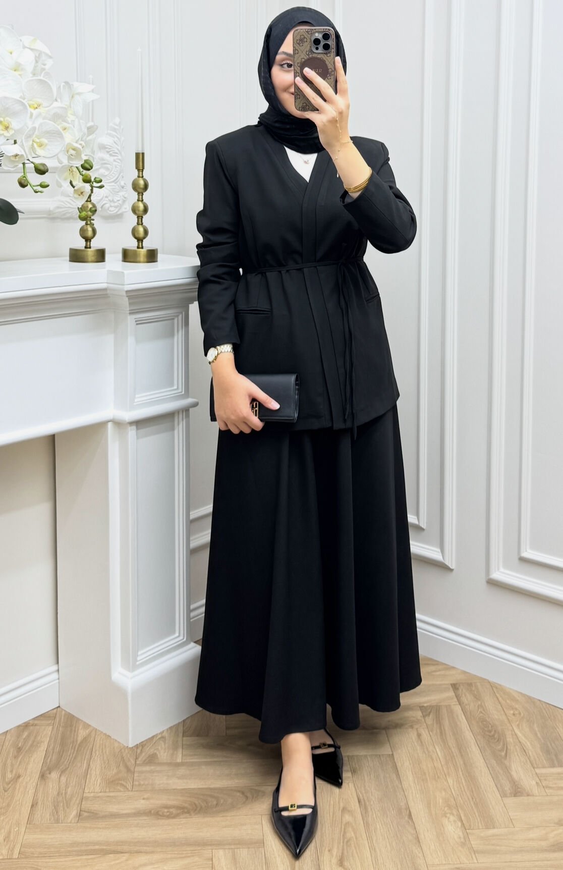 Sahra Etekli Takım Siyah