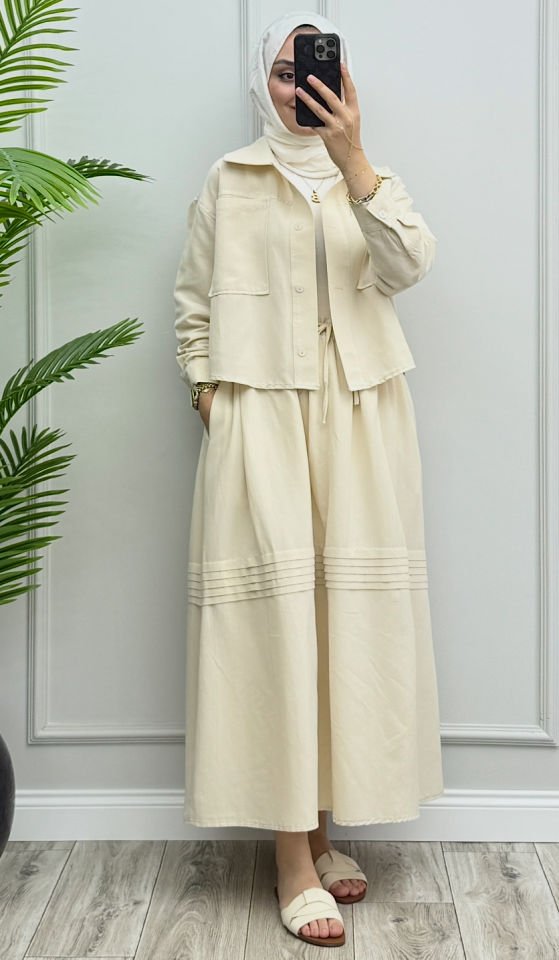 Alvin Keten Takım Bej