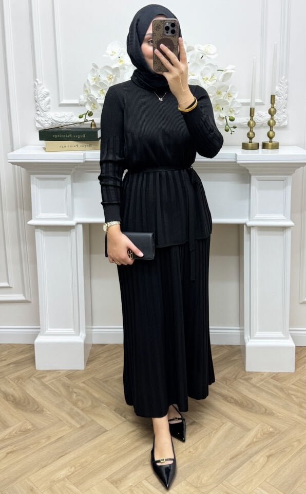 Maya Etekli Takım Siyah