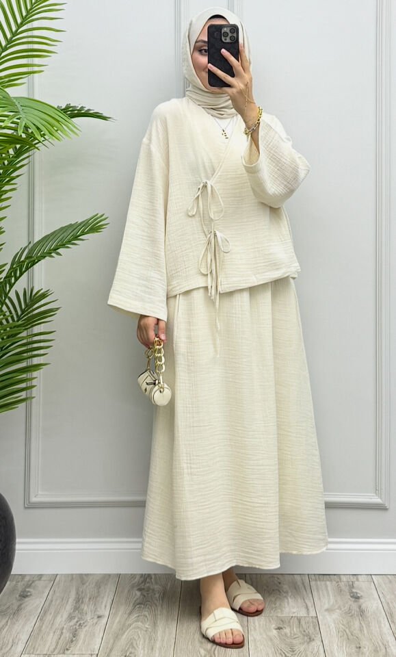 Matilda Müslin Takım Naturel