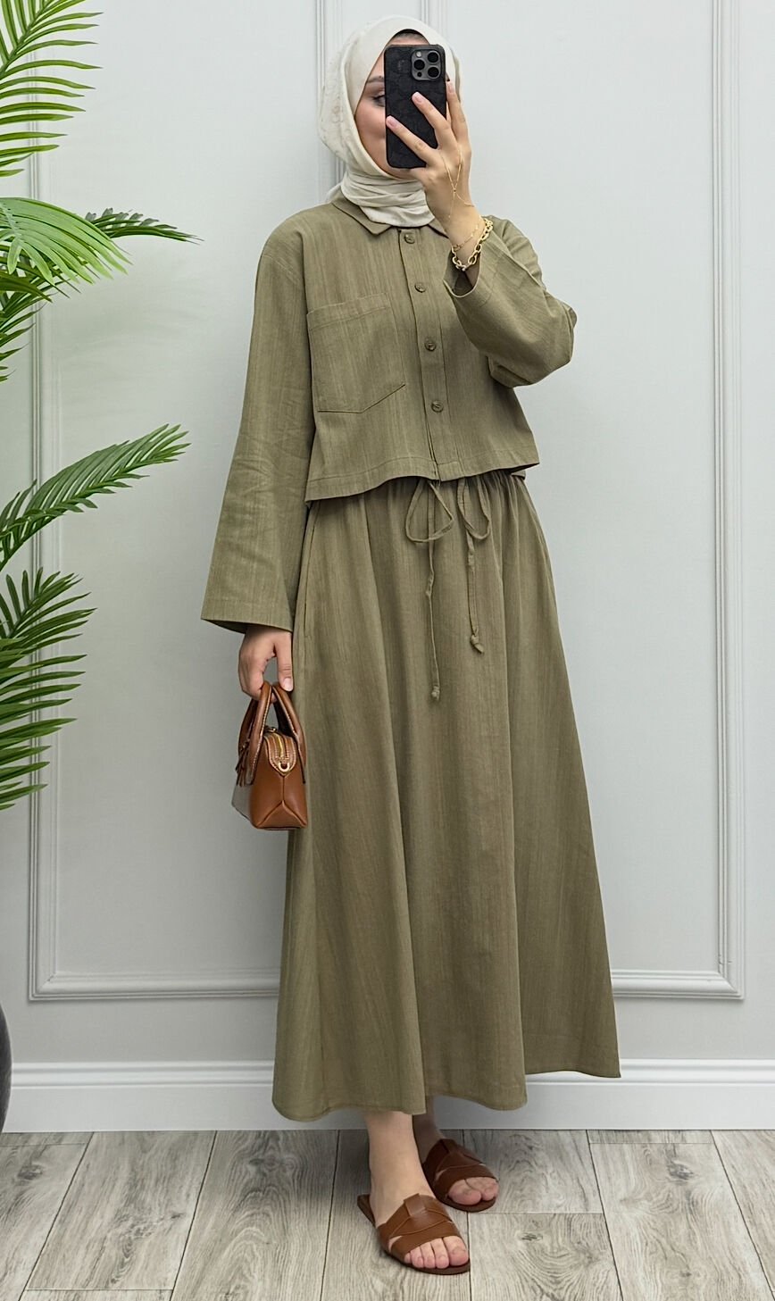 Basic Keten Etekli Takım Haki