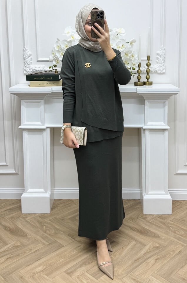 Anvelop Merserize Etekli Takım Haki (Ön Sipariş)