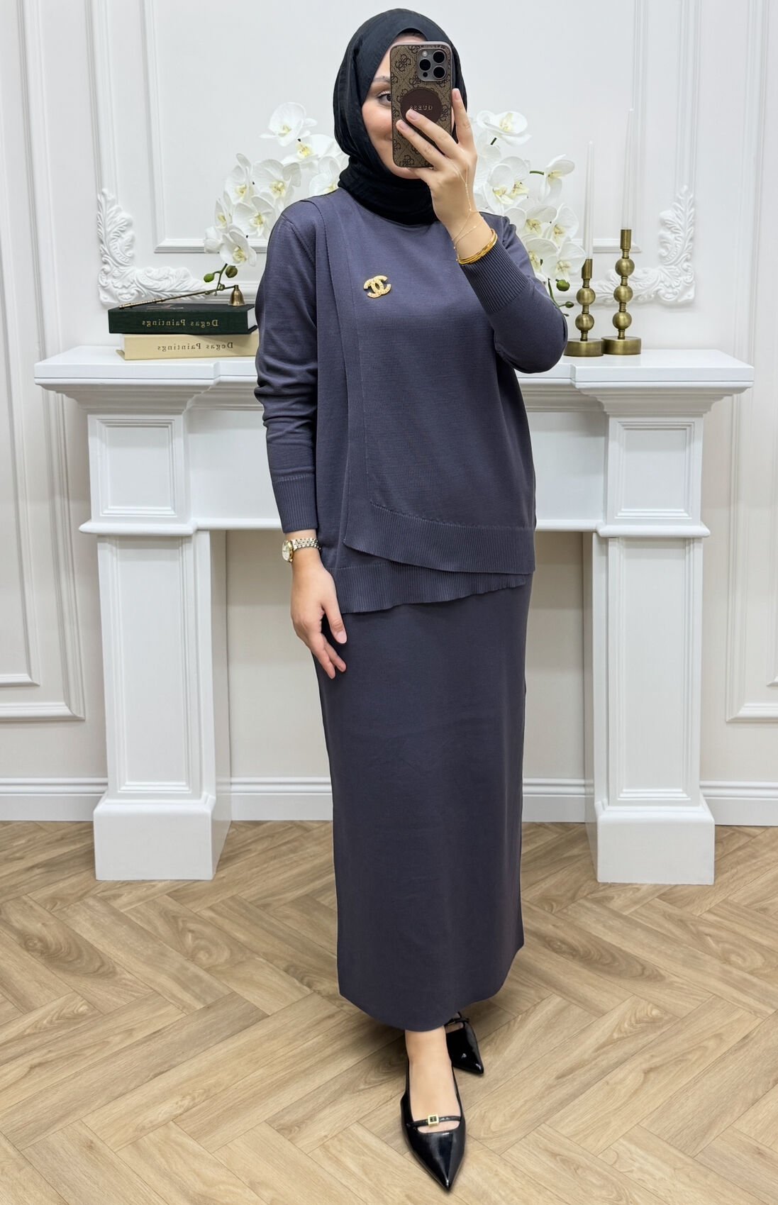 Anvelop Merserize Etekli Takım Antrasit