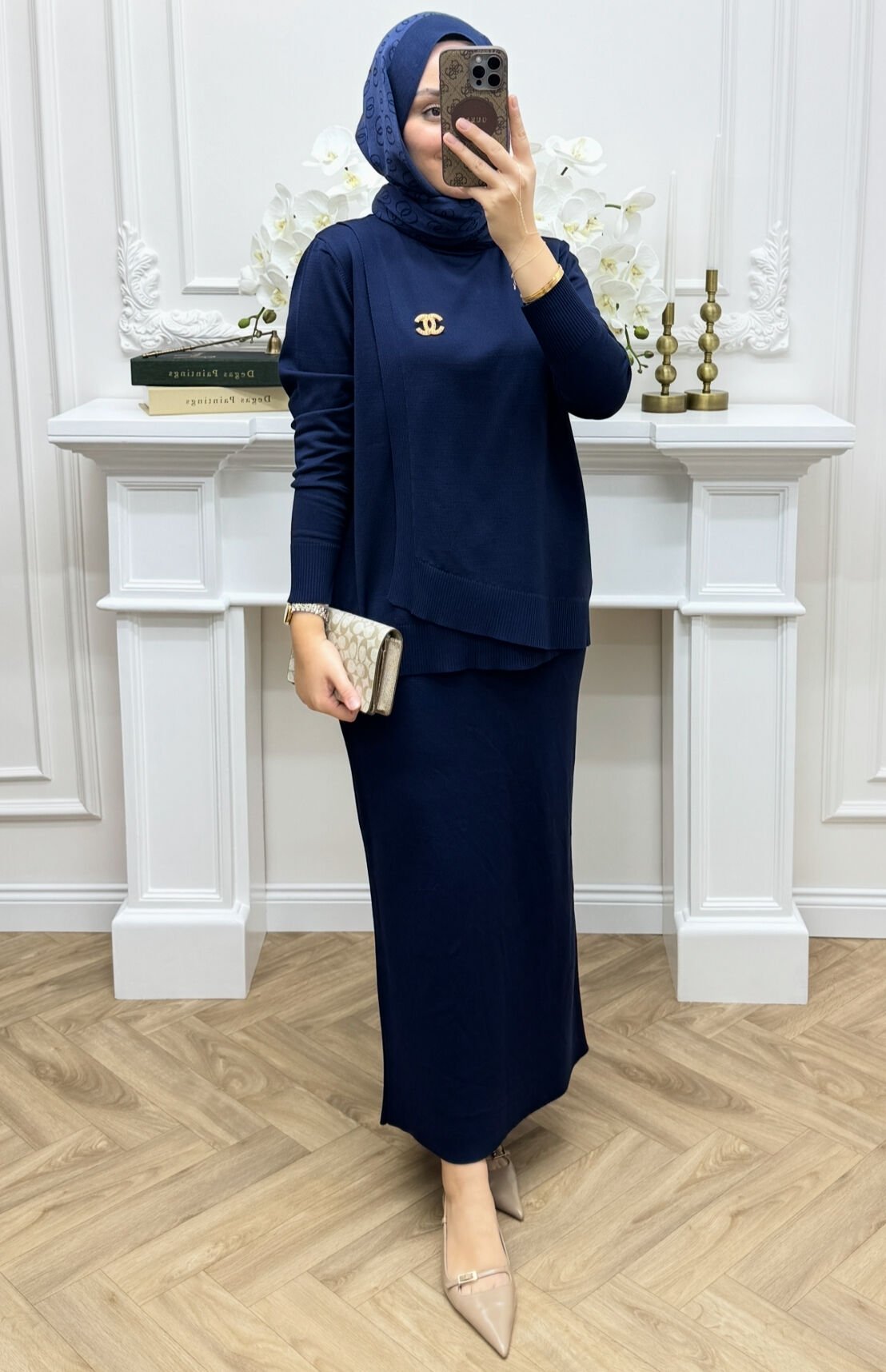 Anvelop Merserize Etekli Takım Lacivert