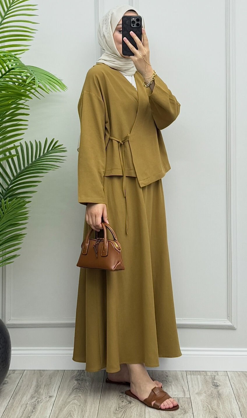 Hazel Keten Takım Olive