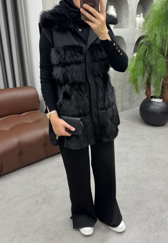 Hera Kürklü Scuba Takım Siyah (ön sipariş)