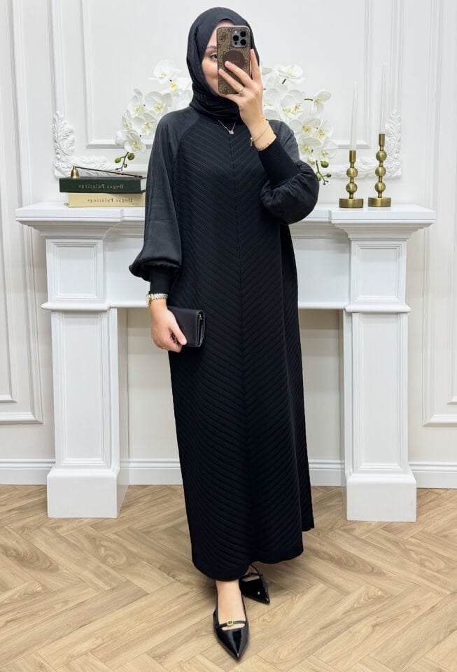 Viva Merserize Elbise Siyah