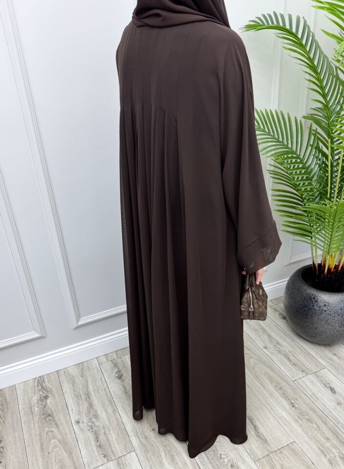 Almila Abaya Kahverengi