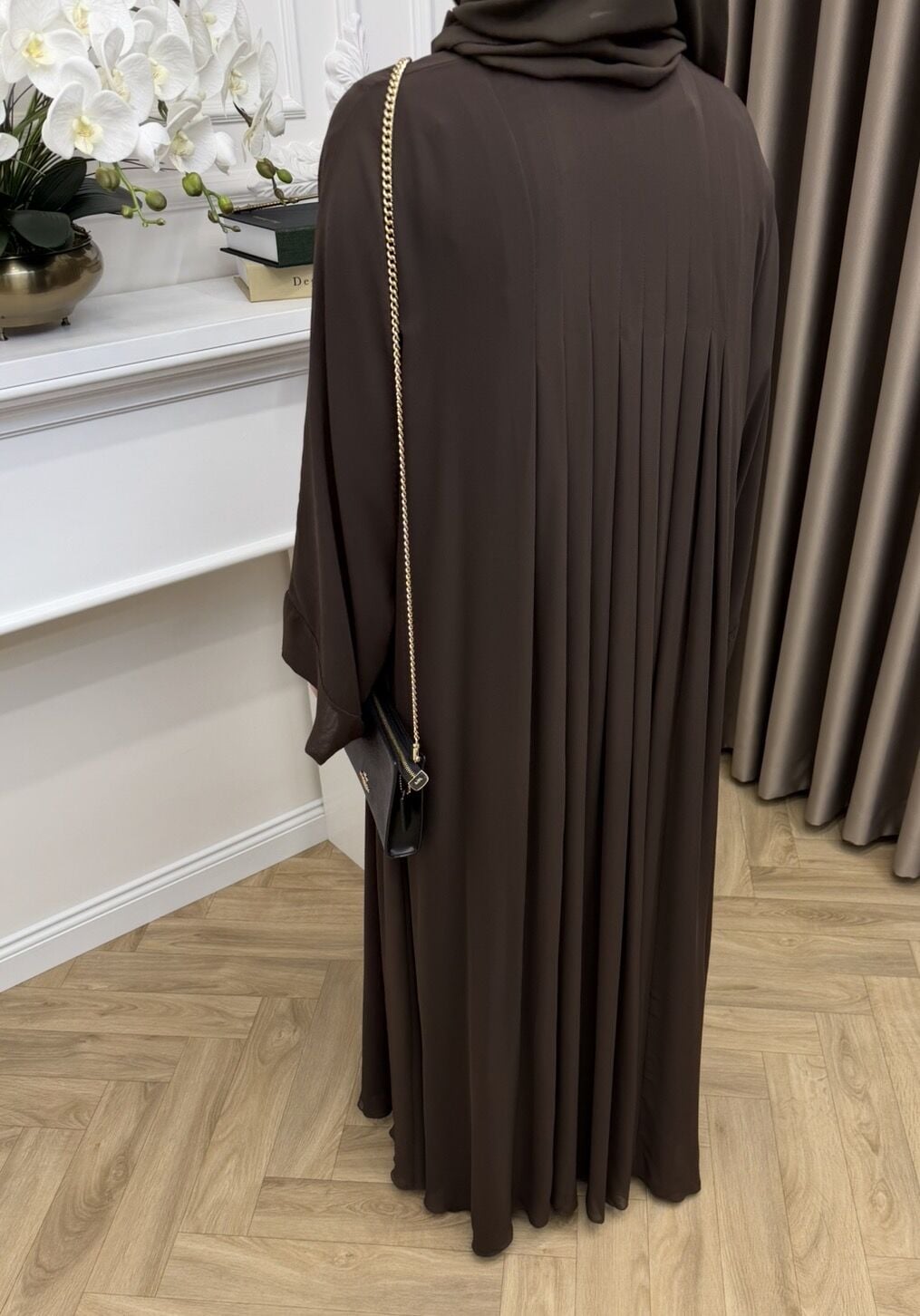 Almila Abaya Kahverengi