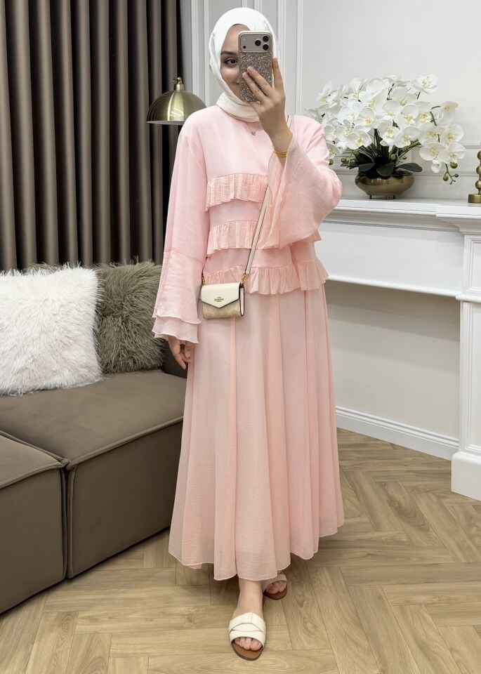 Mona Vual Etekli Takım Pembe