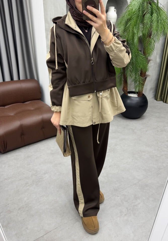 Sofia Scuba Takım Kahve