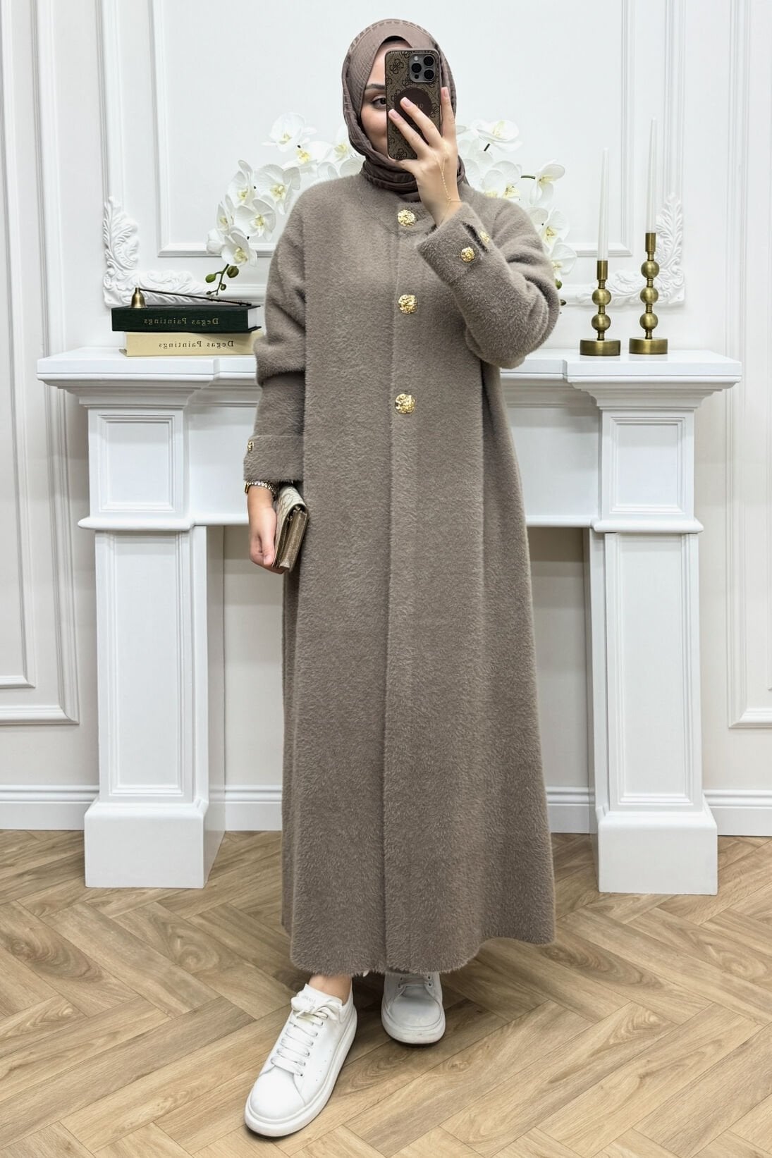 Moi Angora Hırka Vizon