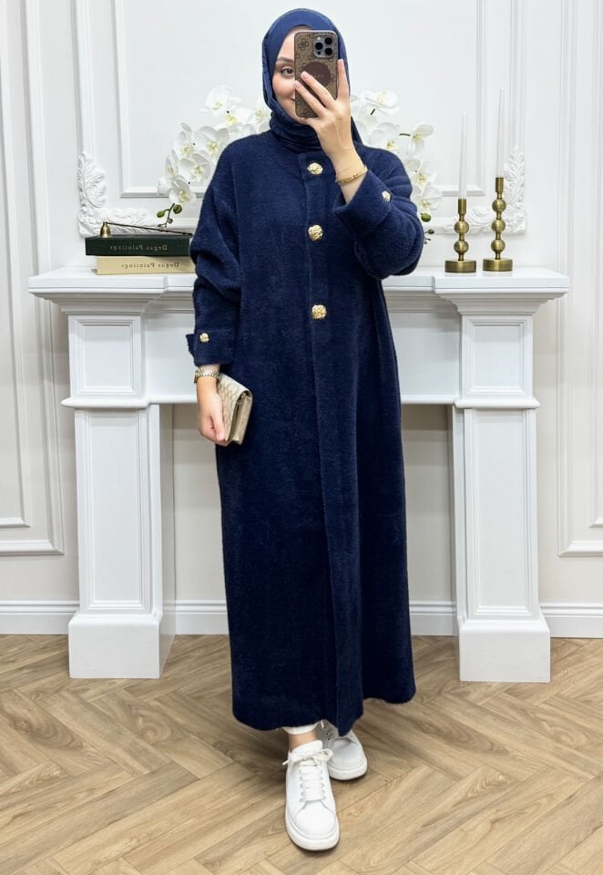 Moi Angora Hırka Lacivert