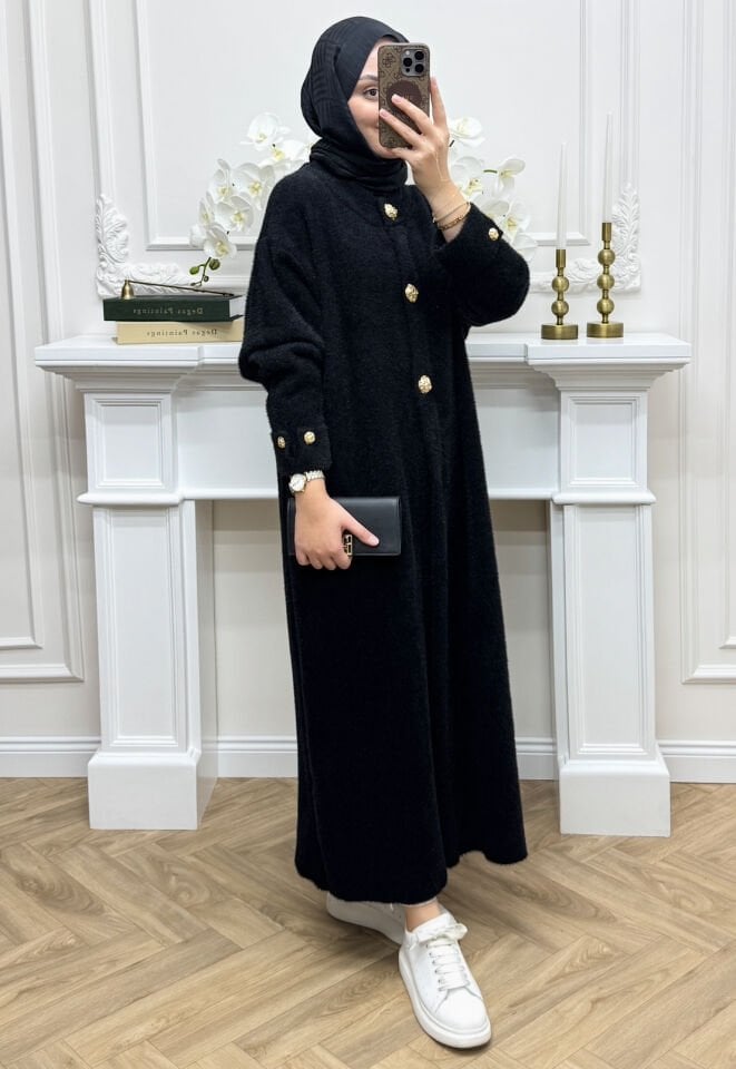 Moi Angora Hırka Siyah