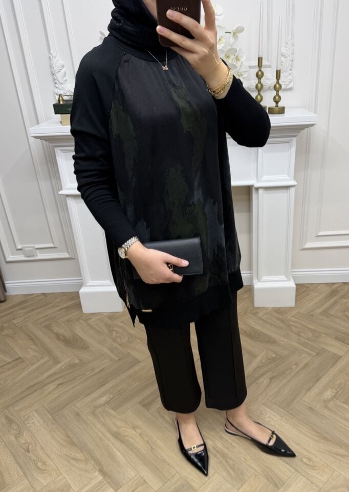 Maya Qupra Merserize Tunik Siyah