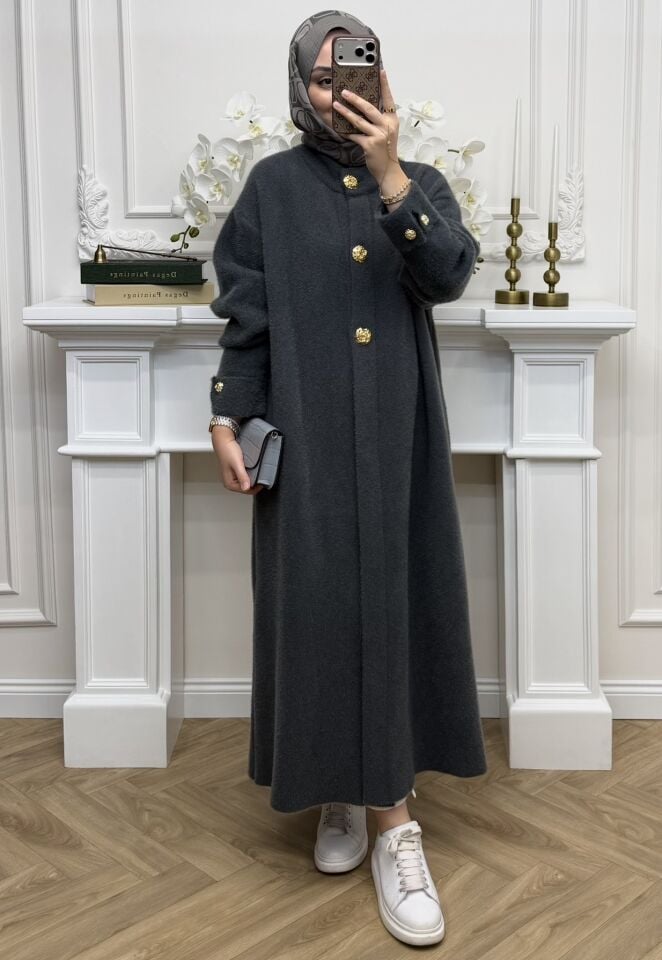 Moi Angora Hırka Antrasit