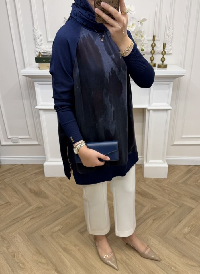 Maya Qupra Merserize Tunik Lacivert