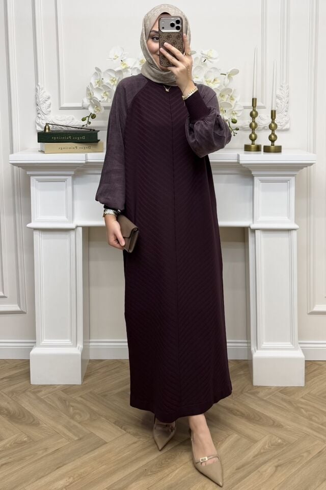 Viva Merserize Elbise Mürdüm