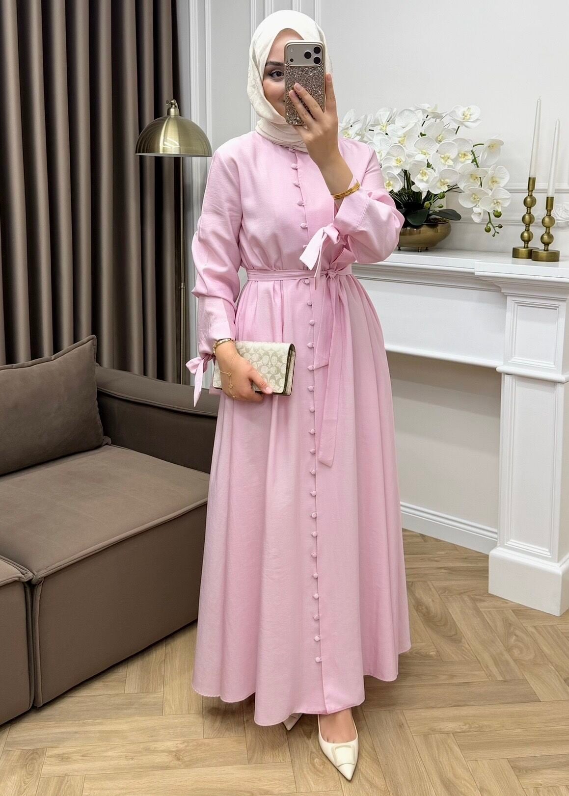 Asel Tensel Elbise Pembe